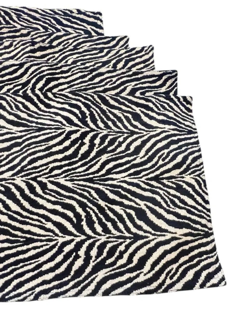 Vintage Fabric Placemats‎ Zebra Print Set Of 6 19
